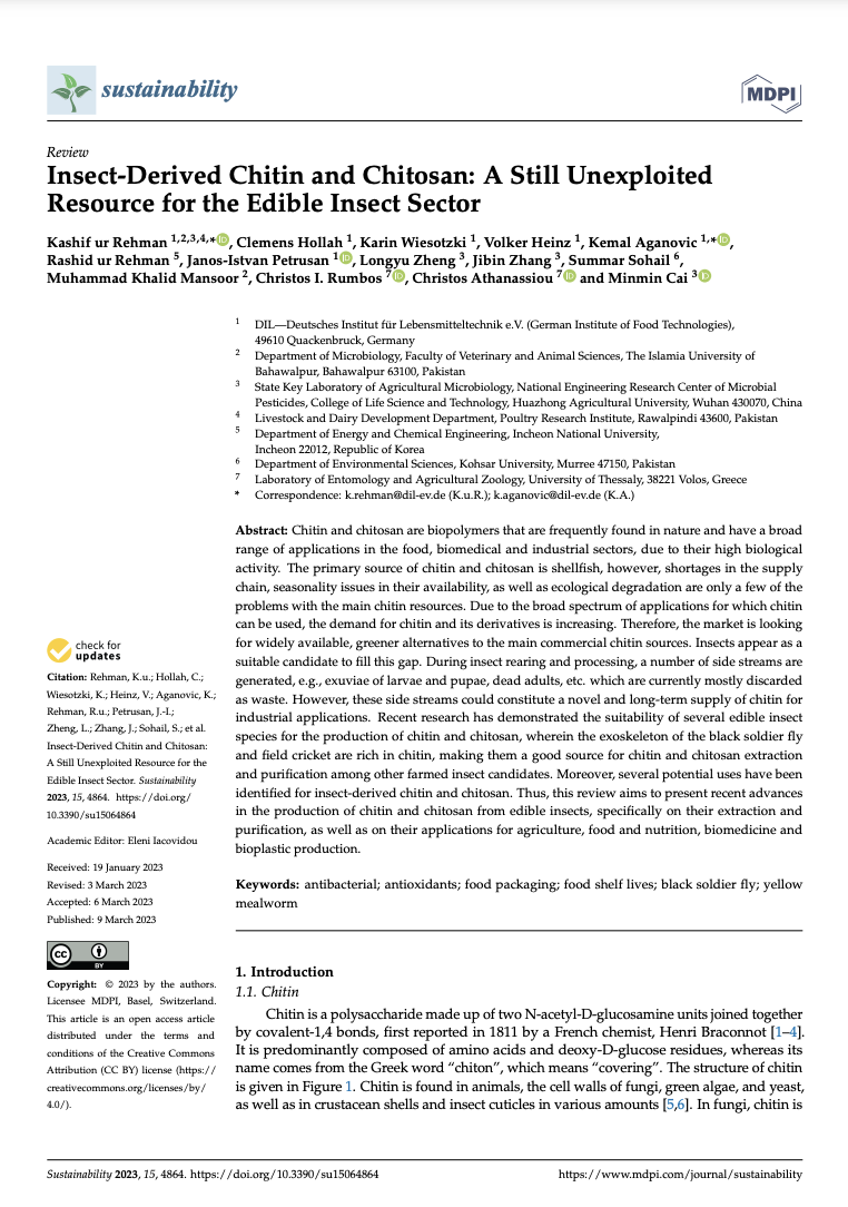 Insect-derived chitin and chitosan: A still unexploited resource for the edible insect sector